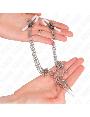 KINK - NIPPLE CLAMPS WITH SPIKES CHAINS 30 CM