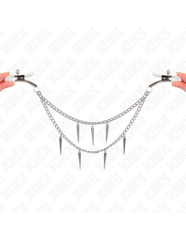 KINK - NIPPLE CLAMPS WITH SPIKES CHAINS 30 CM