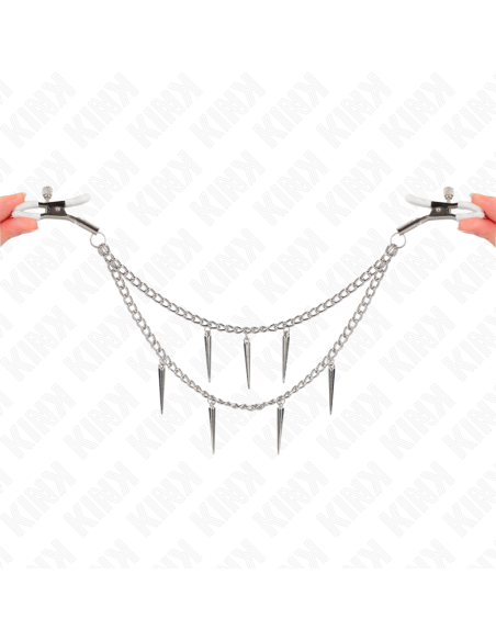 KINK - NIPPLE CLAMPS WITH SPIKES CHAINS 30 CM