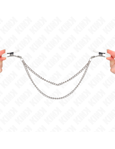 KINK - NIPPLE CLAMPS WITH 2 THIN CHAINS SILVER 20-23 CM 2
