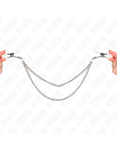 KINK - NIPPLE CLAMPS WITH 2 THIN CHAINS SILVER 20-23 CM