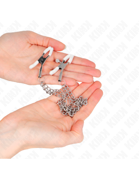 KINK - NIPPLE CLAMPS WITH 2 THIN CHAINS SILVER 20-23 CM