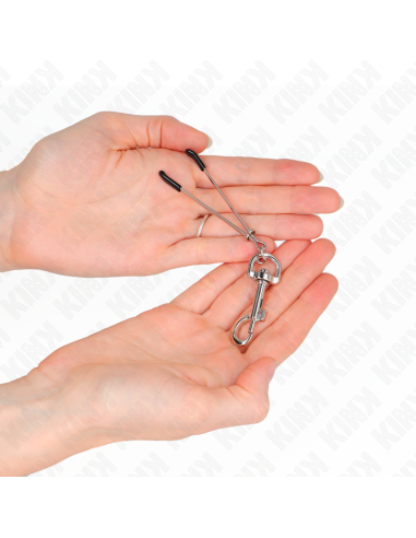 KINK - THIN HOOK NIPPLE CLAMP SILVER 7 CM