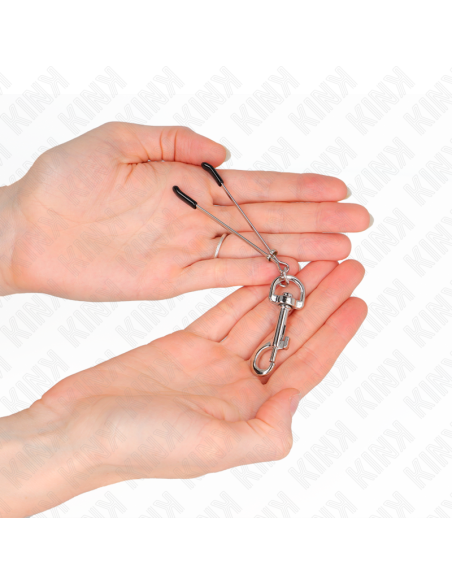 KINK - THIN HOOK NIPPLE CLAMP SILVER 7 CM