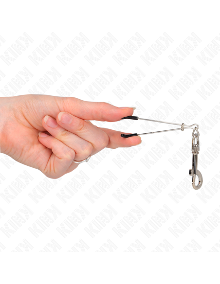 KINK - THIN HOOK NIPPLE CLAMP SILVER 7 CM