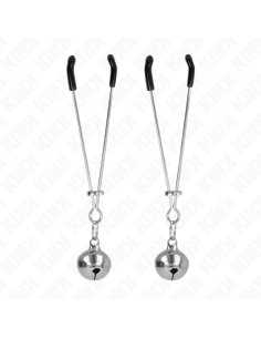 KINK - THIN BELL NIPPLE CLAMPS SILVER 7 CM 2