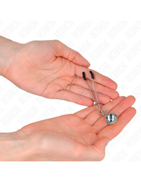 KINK - THIN BELL NIPPLE CLAMPS SILVER 7 CM