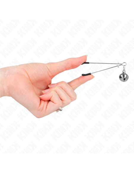 KINK - THIN BELL NIPPLE CLAMPS SILVER 7 CM