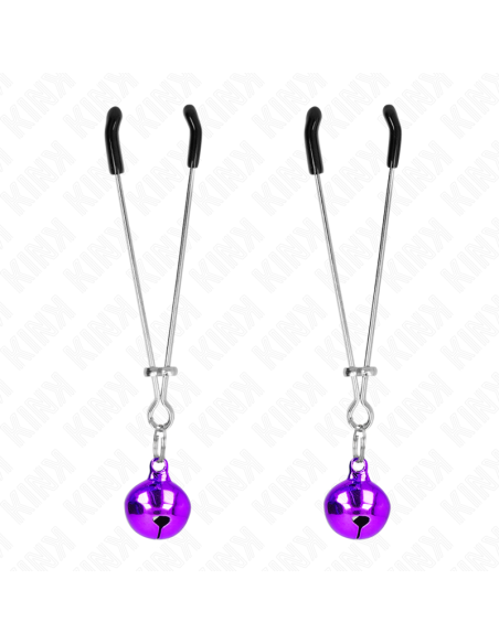 KINK - THIN BELL NIPPLE CLAMPS PURPLE 7 CM