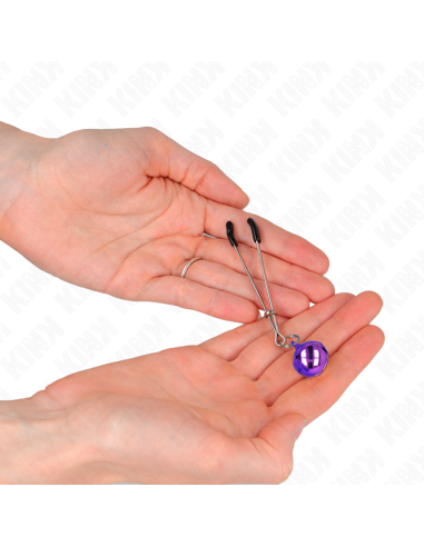 KINK - THIN BELL NIPPLE CLAMPS PURPLE 7 CM