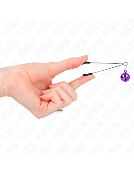 KINK - THIN BELL NIPPLE CLAMPS PURPLE 7 CM