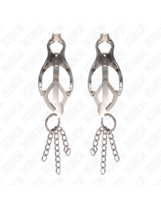 KINK - JAPANESE CLOVER NIPPLE CLAMPS WITH LITTLE CHAINS SILVER 2