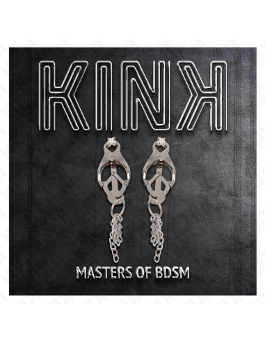 KINK - JAPANESE CLOVER NIPPLE CLAMPS WITH LITTLE CHAINS SILVER