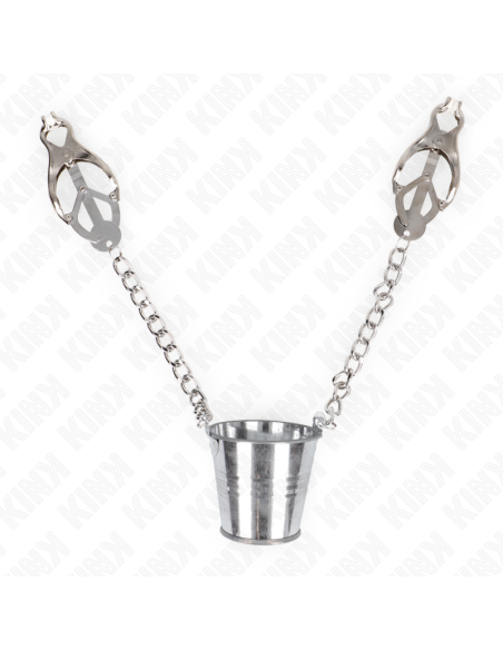 KINK - NIPPLE CLAMPS WITH A BUCKET SILVER