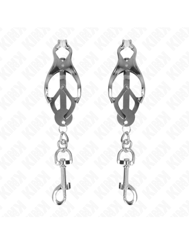 KINK - JAPANESE CLOVER NIPPLE CLAMPS WITH HOOKS SILVER