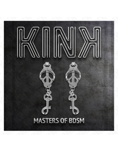 KINK - JAPANESE CLOVER NIPPLE CLAMPS WITH HOOKS SILVER