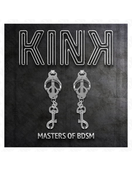 KINK - JAPANESE CLOVER NIPPLE CLAMPS WITH HOOKS SILVER
