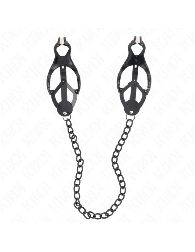 KINK - JAPANESE CLOVER NIPPLE CLAMPS WITH CHAIN BLACK 30 CM