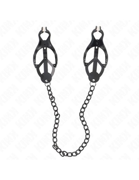 KINK - JAPANESE CLOVER NIPPLE CLAMPS WITH CHAIN BLACK 30 CM