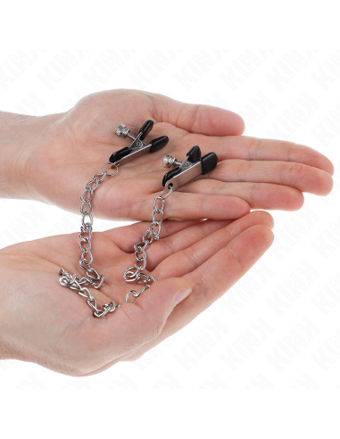 KINK - FLAT CHAIN NIPPLE CLAMPS SILVER 34 CM