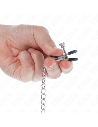 KINK - FLAT CHAIN NIPPLE CLAMPS SILVER 34 CM