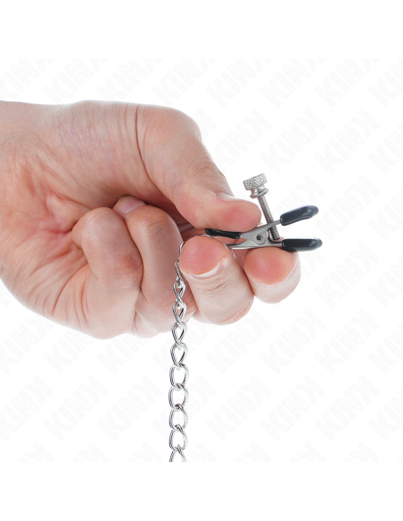 KINK - FLAT CHAIN NIPPLE CLAMPS SILVER 34 CM