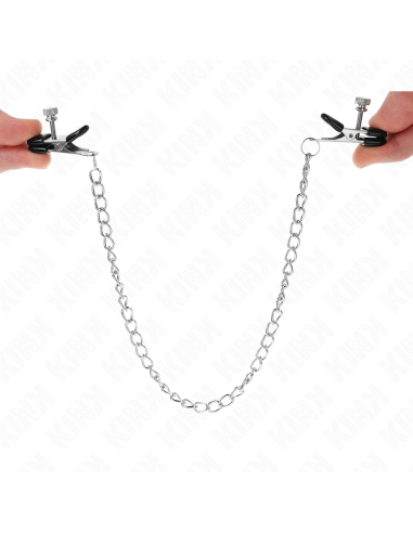 KINK - FLAT CHAIN NIPPLE CLAMPS SILVER 34 CM