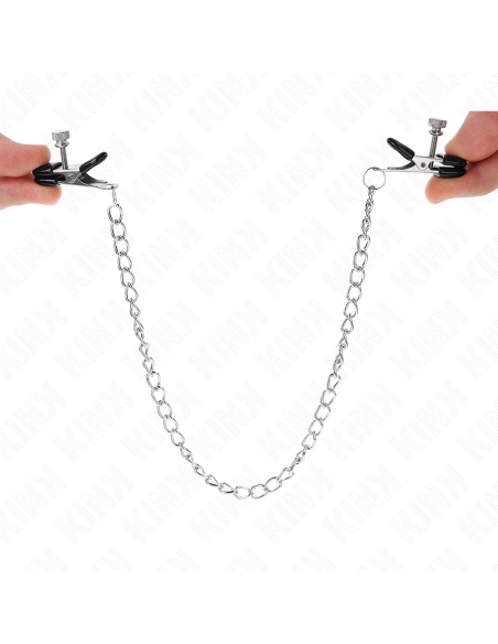 KINK - FLAT CHAIN NIPPLE CLAMPS SILVER 34 CM