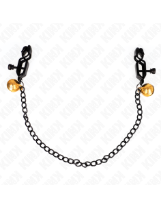 KINK - FLAT CHAIN NIPPLE CLAMPS AND BELL SILVER 30 CM 2