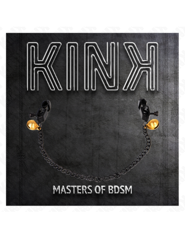 KINK - FLAT CHAIN NIPPLE CLAMPS AND BELL SILVER 30 CM