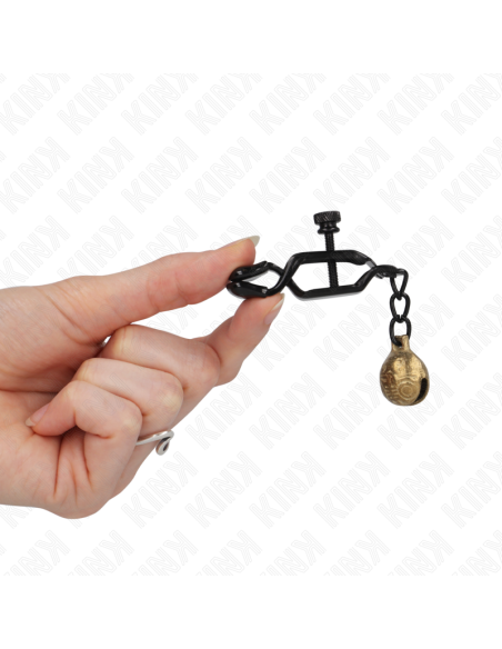 KINK - BELL JAW STYLE NIPPLE CLAMPS BLACK 7 CM