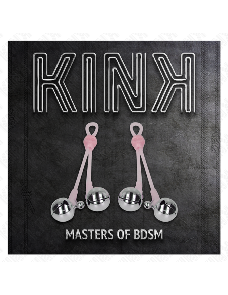 KINK - ŠVIESIANTYS KAUKOLĖS SPENELIŲ LAUKIKLIAI SU ŽIEDAIS, REGULIUOJAMI ROŽINIAI - SIDABRINGI