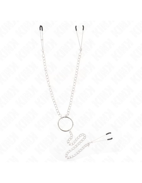 KINK - TRIGUBAS SPENELIŲ IR KLITORIAUS SPAUDIKLIS SU GRANDINE, 1 MODELIS