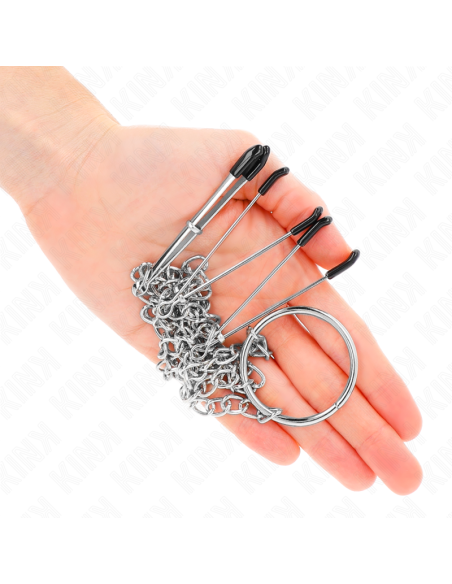 KINK - TRIPLE NIPPLE AND CLIT CLAMPS WITH CHAIN MODEL 1