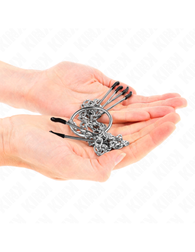 KINK - TRIGUBAS SPENELIŲ IR KLITORIAUS SPAUDIKLIS SU GRANDINE, 1 MODELIS