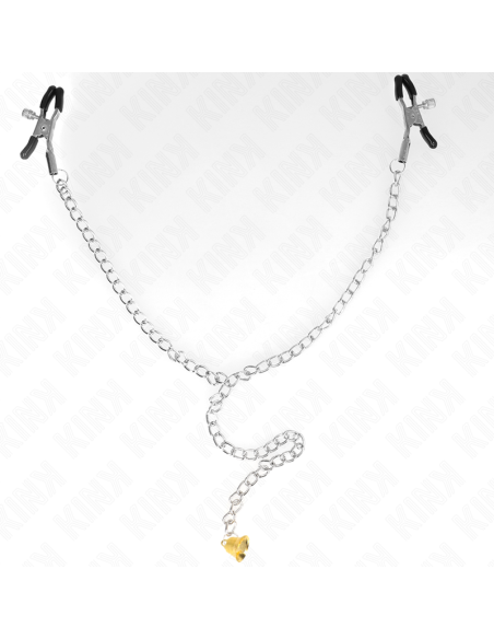 KINK - CHAIN NIPPLE CLAMPS WITH HORN PENDANT 30 CM