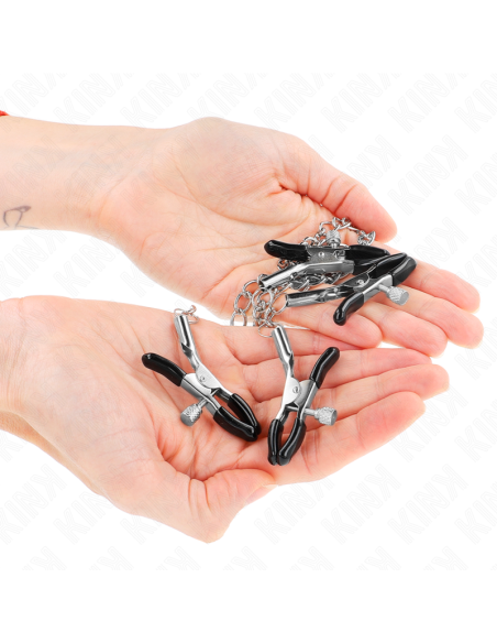 KINK - 4 NIPPLE AND CLIT CLAMPS ADJUSTABLE SILVER