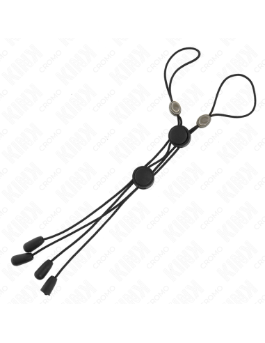 KINK - BLACK DETAIL NIPPLE CLAMPS WITH BLACK ELASTIC