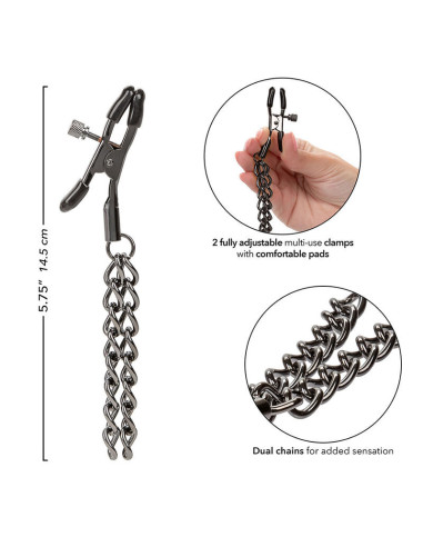 CALEXOTICS - EUPHORIA CHAIN NIPPLE CLAMPS 14.5 CM