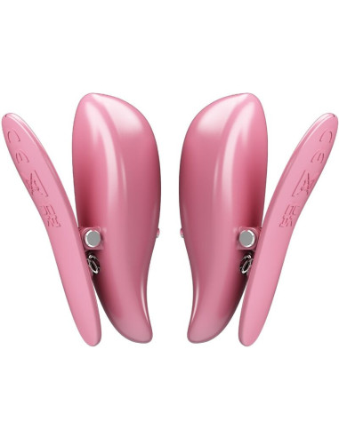 PRETTY LOVE - CAILEY NIPPLE CLAMPS 10 VIBRATIONS REMOTE CONTROL PINK