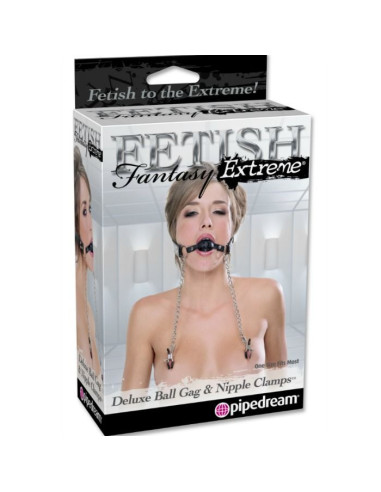 FETISH FANTASY EXTREME - DELUXE BALL GAG AND NIPPLE CLAMPS