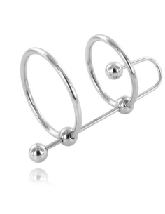 METAL HARD - EXTREME RING WITH URETHRAL STOP