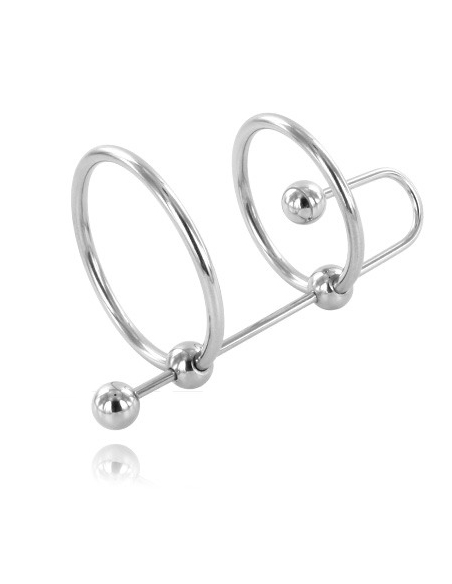 METAL HARD - EXTREME RING WITH URETHRAL STOP