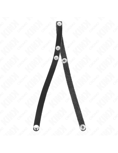KINK - LEATHER PENIS RING WITH PRESSURE CLOSURE 39 X 1 CM