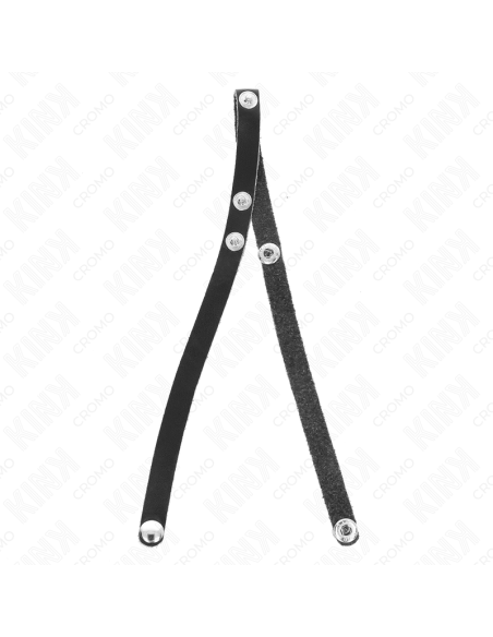 KINK - LEATHER PENIS RING WITH PRESSURE CLOSURE 39 X 1 CM
