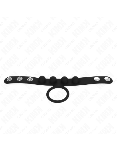 KINK - LEATHER PENIS RING 3.5 CM WITH PRESSURE CLOSURE 23 X 2 CM