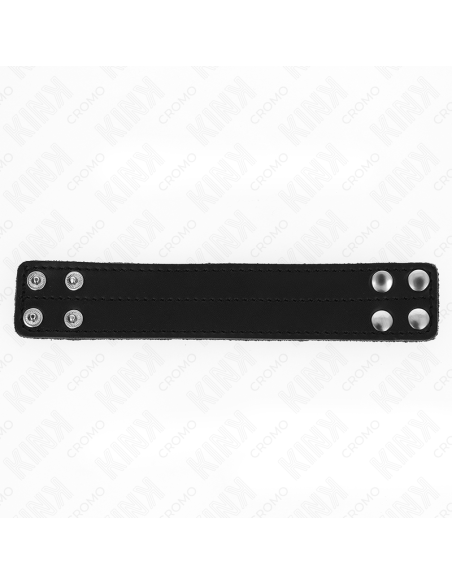 KINK - LEATHER PENIS RING WITH PRESSURE CLOSURE 18.5 X 3.3 CM