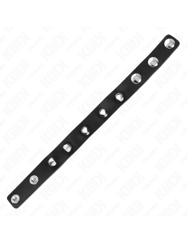 KINK - LEATHER PENIS RING WITH SPIKES 21.5 X 1.6 CM