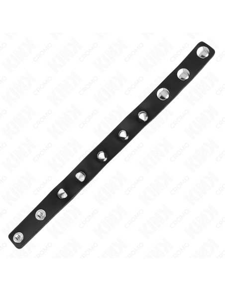 KINK - LEATHER PENIS RING WITH SPIKES 21.5 X 1.6 CM