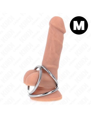 KINK - TRIPLE CHROME METAL PENIS RING 3.8 CM TO 5 CM MODEL 2